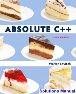 solutions manual for absolute c 5th edition by savitch