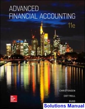 solutions manual for advanced financial accounting 11th edition by christensen