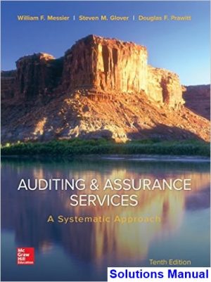 solutions manual for auditing and assurance services a systematic approach 10th edition by messier
