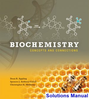 solutions manual for biochemistry concepts and connections 1st edition by appling