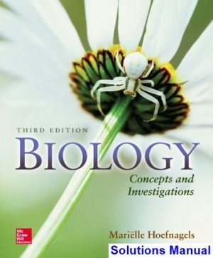 solutions manual for biology concepts and investigations 3rd edition by hoefnagels