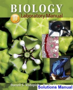 solutions manual for biology laboratory manual 10th edition by vodopich