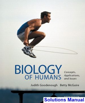 solutions manual for biology of humans concepts applications and issues 4th edition by goodenough