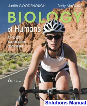 solutions manual for biology of humans concepts applications and issues 6th edition by goodenough ibsn 9780134056678