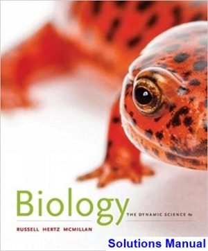 solutions manual for biology the dynamic science 4th edition by russell ibsn 9781305389892