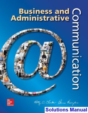 solutions manual for business and administrative communication 11th edition by locker