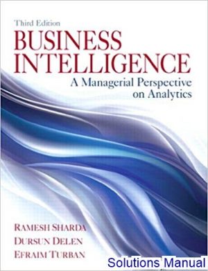 solutions manual for business intelligence a managerial perspective on analytics 3rd edition by sharda