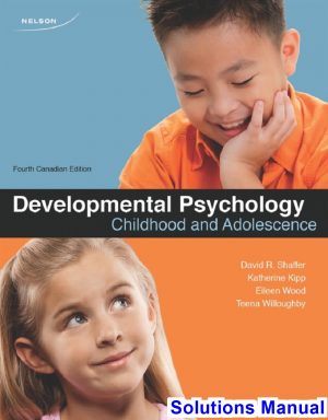 solutions manual for cdn ed developmental psychology childhood and adolescence 4th edition by shaffer
