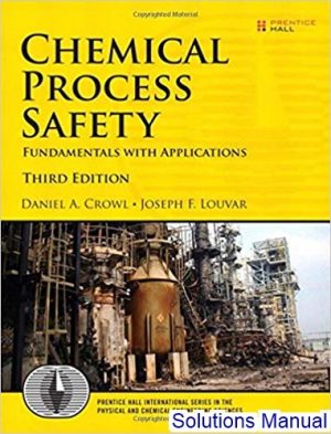 solutions manual for chemical process safety fundamentals with applications 3rd edition by crowl