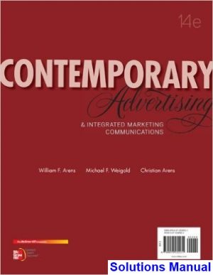 solutions manual for contemporary advertising and integrated marketing communications 14th edition by arens