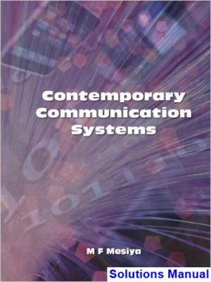 solutions manual for contemporary communication systems 1st edition by mesiya