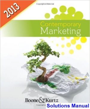 solutions manual for contemporary marketing 2013 update 15th edition by boone