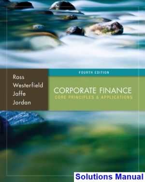 solutions manual for corporate finance core principles and applications 4th edition by ross