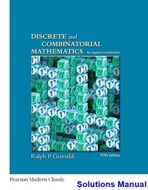 solutions manual for discrete and combinatorial mathematics 5th edition by grimaldi ibsn 9780321385024