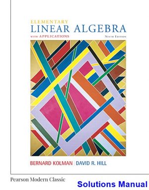 Solutions Manual For Linear Algebra With Applications 8th Edition By Leon