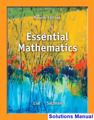 solutions manual for essential mathematics 4th edition by lial