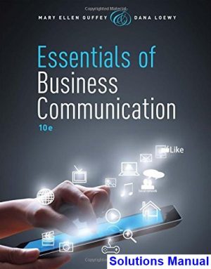 solutions manual for essentials of business communication 10th edition by guffey