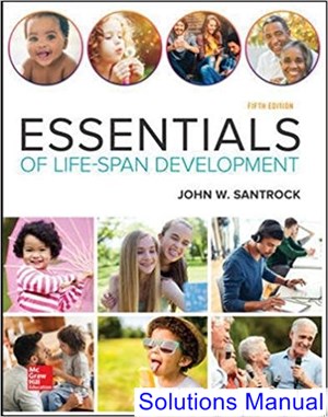 solutions manual for essentials of life span development 5th edition by santrock ibsn 1259708799