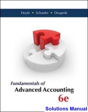 solutions manual for fundamentals of advanced accounting 6th edition by hoyle