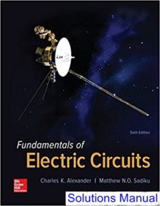 Solutions Manual For Fundamentals Of Electric Circuits 6th Edition By ...