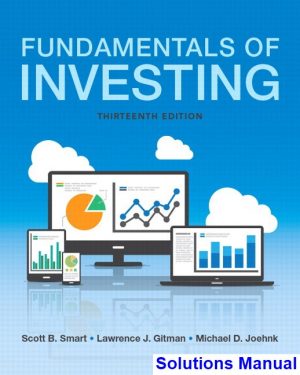 solutions manual for fundamentals of investing 13th edition by smart ibsn 9780134408392