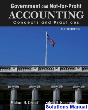 solutions manual for government and not for profit accounting concepts and practices 6th edition by granof