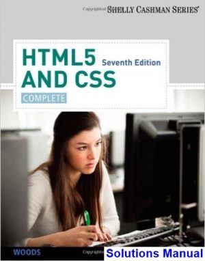 solutions manual for html5 and css complete 7th edition by woods