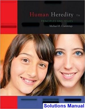 solutions manual for human heredity principles and issues 11th edition by cummings ibsn 9781305251052