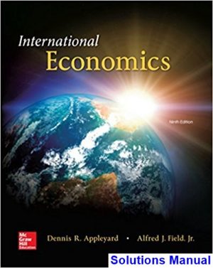 solutions manual for international economics 9th edition by appleyard ibsn 125929062x