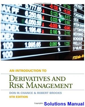 solutions manual for introduction to derivatives and risk management 9th edition by chance