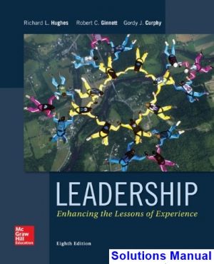 solutions manual for leadership enhancing the lessons of experience 8th edition by hughes