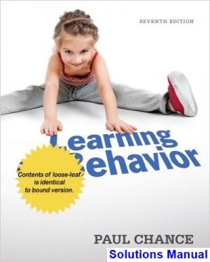 solutions manual for learning and behavior 7th edition by paul chance