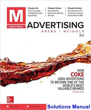 solutions manual for m advertising 3rd edition by schaefer ibsn 1259815943