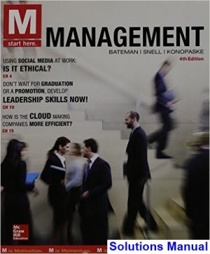 solutions manual for m management 4th edition by bateman