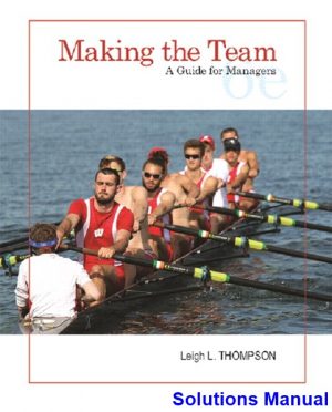 solutions manual for making the team a guide for managers 6th edition by thompson ibsn 9780134484204