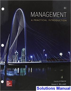 solutions manual for management 8th edition by kinicki ibsn 1259732657