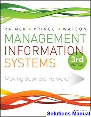 solutions manual for management information systems 3rd edition by rainer