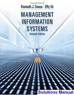solutions manual for management information systems 7th edition by sousa