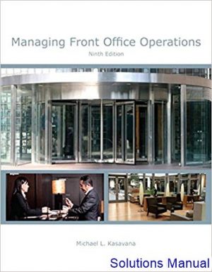 solutions manual for managing front office operations with answer sheet ei 9th edition by kasavana