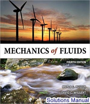 solutions manual for mechanics of fluids 4th edition by potter