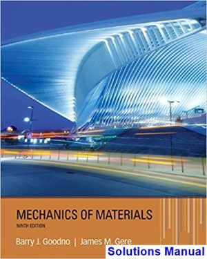 solutions manual for mechanics of materials 9th edition by goodno ibsn 9781337093347