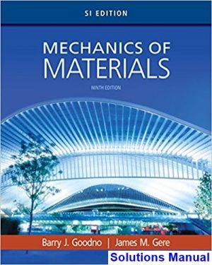 solutions manual for mechanics of materials si edition 9th edition by goodno ibsn 9781337093354