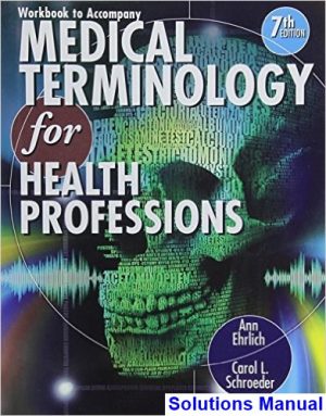 solutions manual for medical terminology for health professions 7th edition by ehrlich