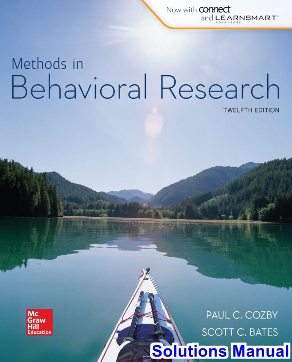 solutions manual for methods in behavioral research 12th edition by cozby
