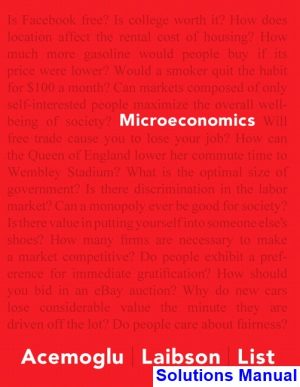 solutions manual for microeconomics 1st edition by acemoglu