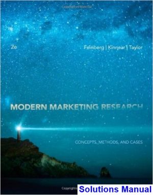 solutions manual for modern marketing research concepts methods and cases 2nd edition by feinberg
