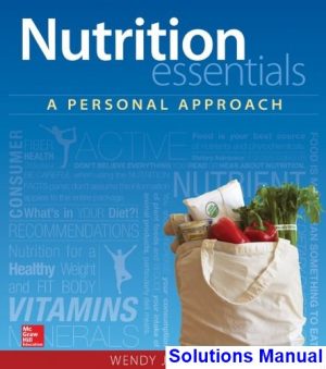 solutions manual for nutrition essentials a personal approach 1st edition by schiff