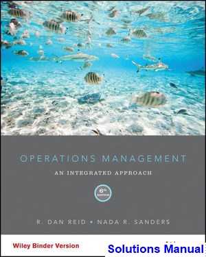 solutions manual for operations management 6th edition by reid