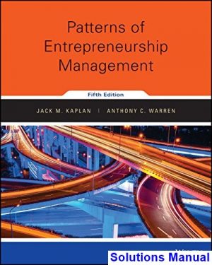 solutions manual for patterns of entrepreneurship management 5th edition by kaplan