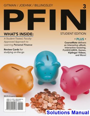 solutions manual for pfin3 3rd edition by gitman